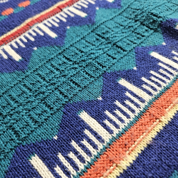 John Weitz Vintage Cotton Sweater Men's Medium Made In USA - Picture 3 of 10